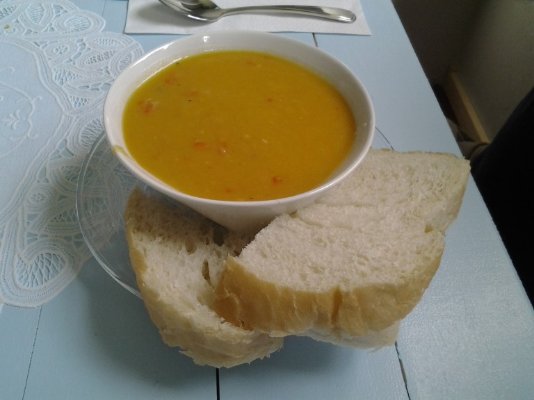 Pea Soup and homemade bread, Courtney's Comfort Kitchen,  Grates Cove, NL