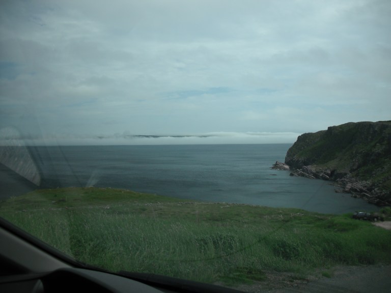 Fog banks off Red Head Cove, NL