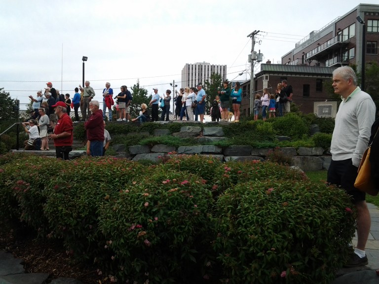 Harbourside Park offered tiered viewing points to gather, visit and watch the races
