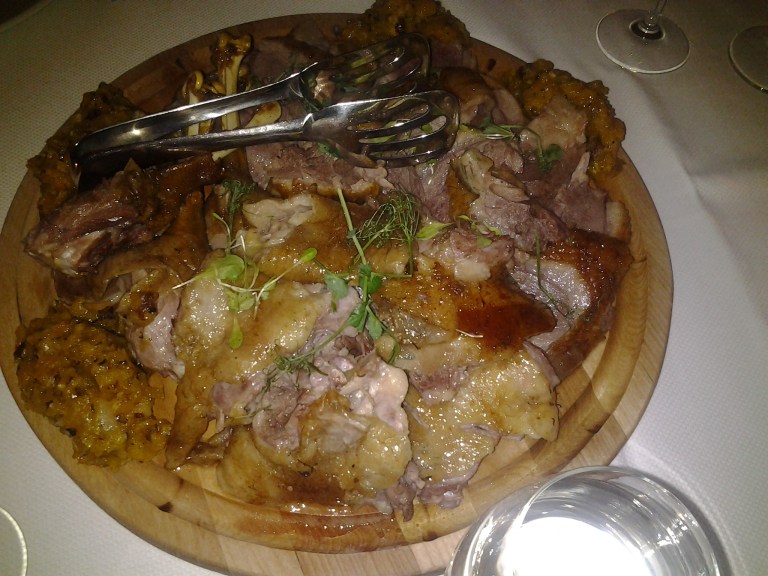 Roasted goose and dressing