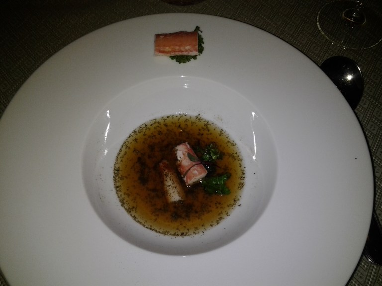 Snow crab in capelin sauce, Fogo Island Inn