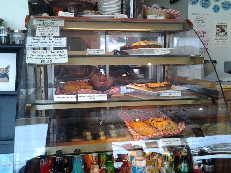 Steady clientele makes it hard to keep the sweets stocked. Crows Nest Café