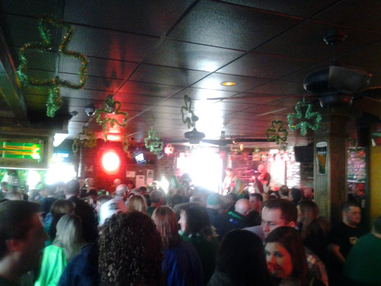 Shamrock City Pub, 3:30 on Saturday afternoon before St. Patrick's Day Monday.