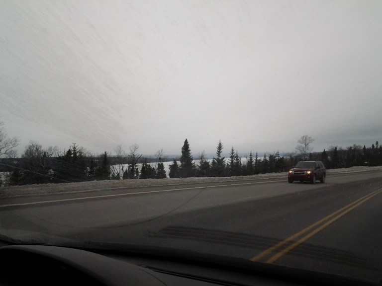 Gander Lake frozen over 2014