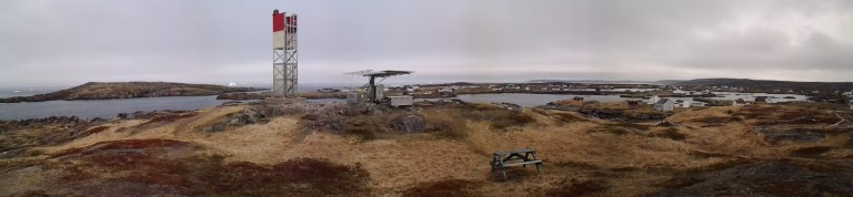 Turpin's Trail with icebergs, Tilting, Fogo Island, May 31, 2014